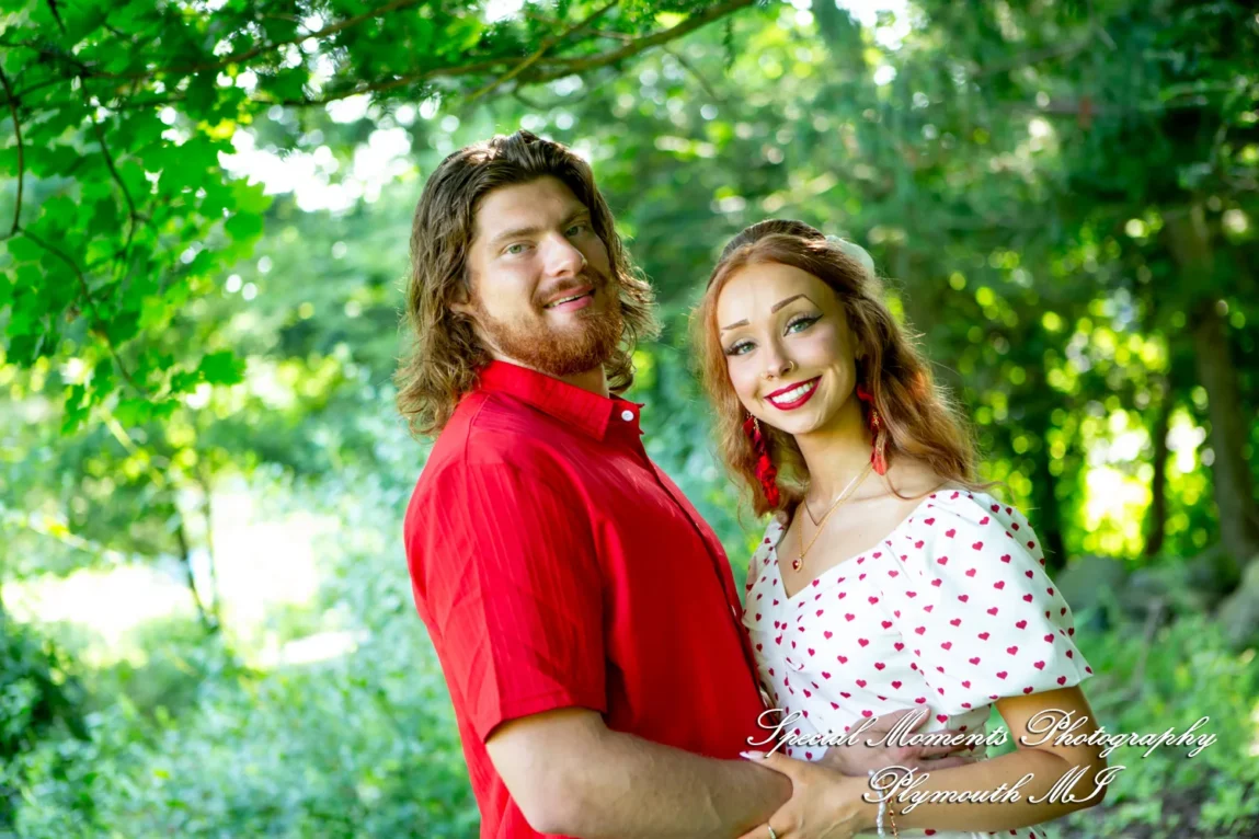 Kira & Seth at Heritage Park Farmington Hills MI engagement photograph