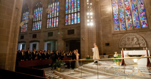 Kelly & Ryan at Blessed Sacrament Cathedral Detroit MI wedding photograph