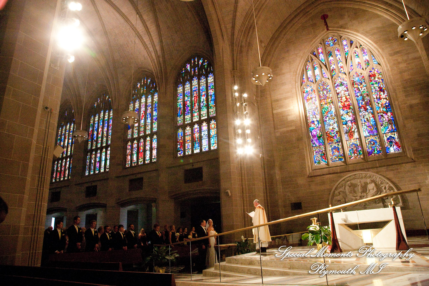Kelly & Ryan at Blessed Sacrament Cathedral Detroit MI wedding photograph