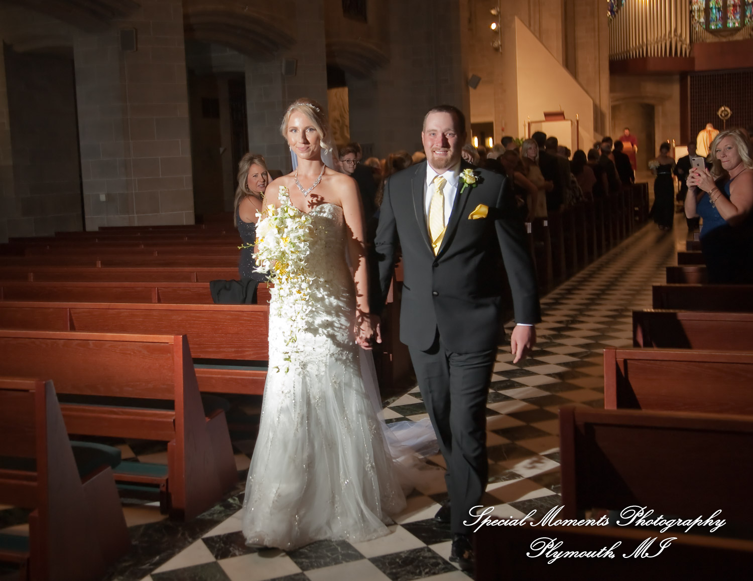 Kelly & Ryan at Blessed Sacrament Cathedral Detroit MI wedding photograph