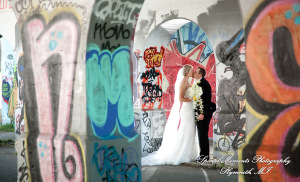 Kelly & Ryan at Lincoln Street Art Project Detroit MI wedding photograph