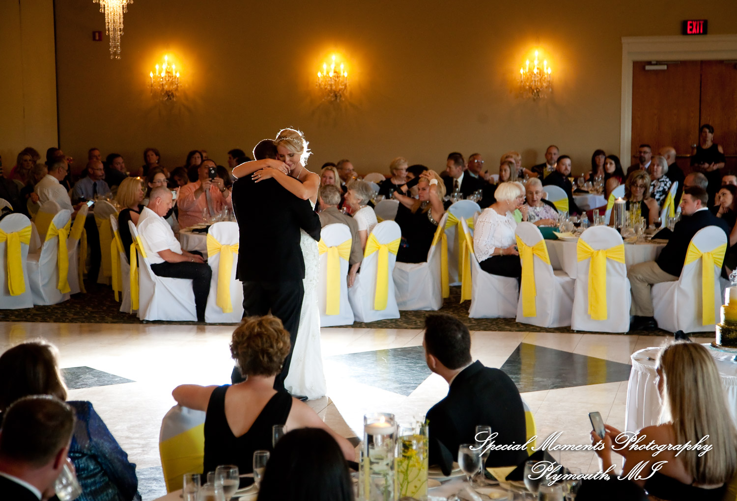 Kelly & Ryan at Italian American Club Livonia MI wedding photograph