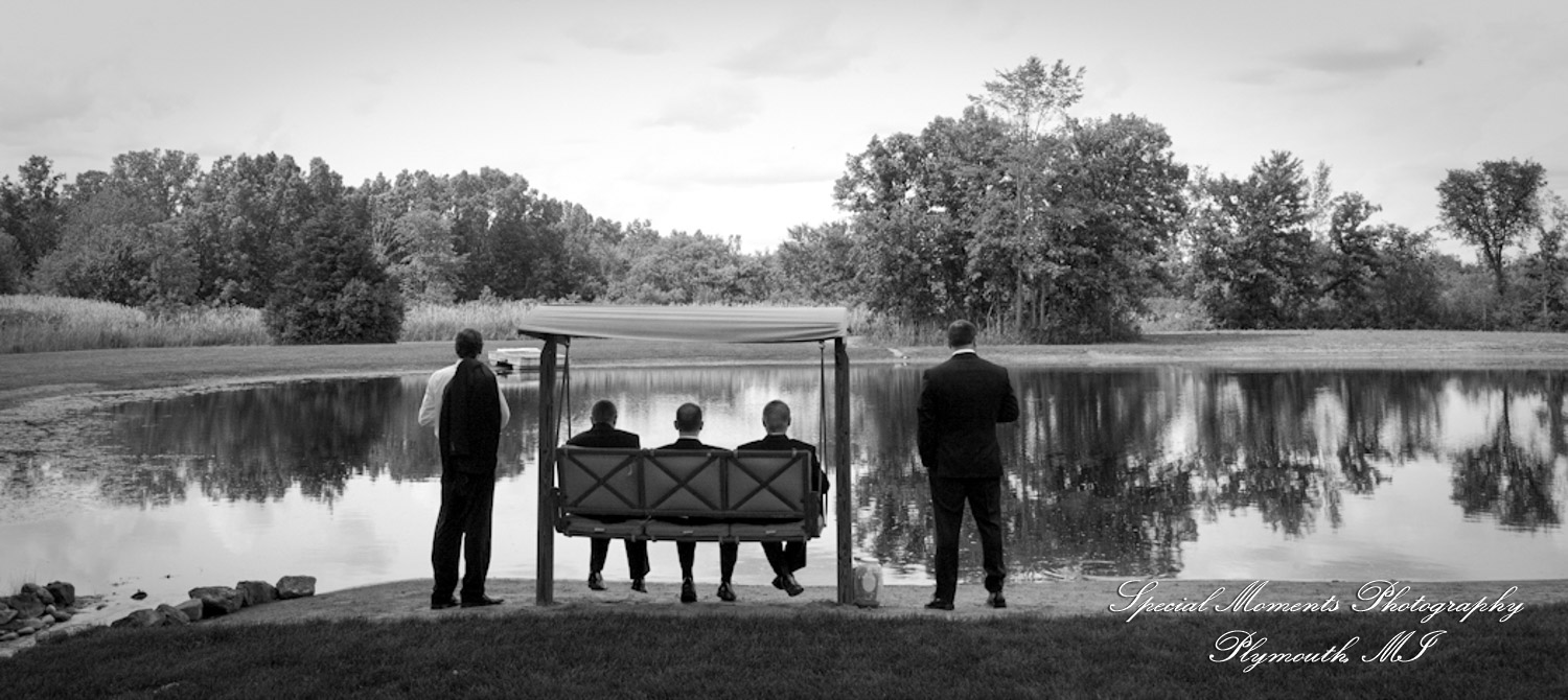 Erica & Jim at home wedding on the Lake in New Hudson MI wedding photograph