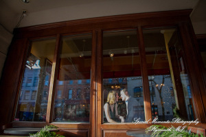 Jill & Connor in downtown Ann Arbor MI engagement photograph