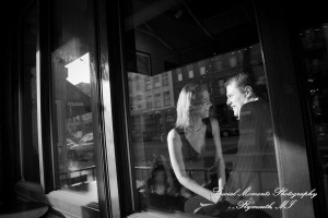 Jill & Connor in downtown Ann Arbor MI engagement photograph