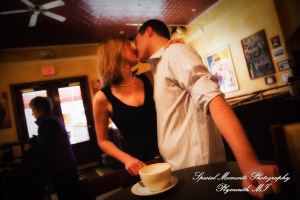 Jill & Connor in downtown Ann Arbor MI engagement photograph