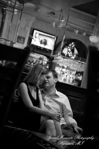 Jill & Connor in downtown Ann Arbor MI engagement photograph