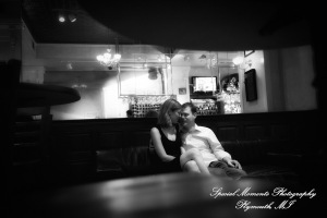 Jill & Connor in downtown Ann Arbor MI engagement photograph