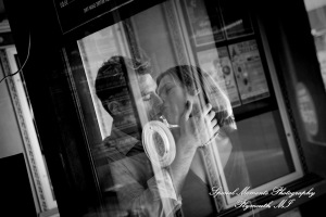 Jill & Connor in downtown Ann Arbor MI engagement photograph