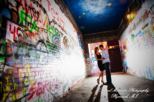 Jill & Connor in downtown Ann Arbor MI engagement photograph