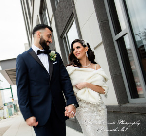 Rosanna & Layoun at Eddie Merlot Bloomfield Hills MI wedding photograph