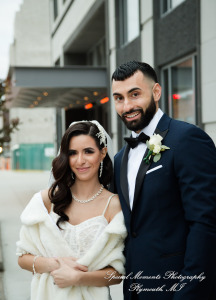 Rosanna & Layoun at Eddie Merlot Bloomfield Hills MI wedding photograph
