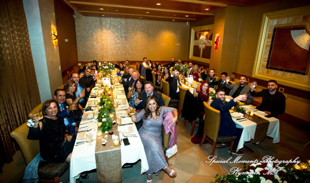 Rosanna & Layoun at Eddie Merlot Bloomfield Hills MI wedding photograph