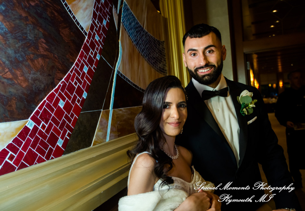Rosanna & Layoun at Eddie Merlot Bloomfield Hills MI wedding photograph