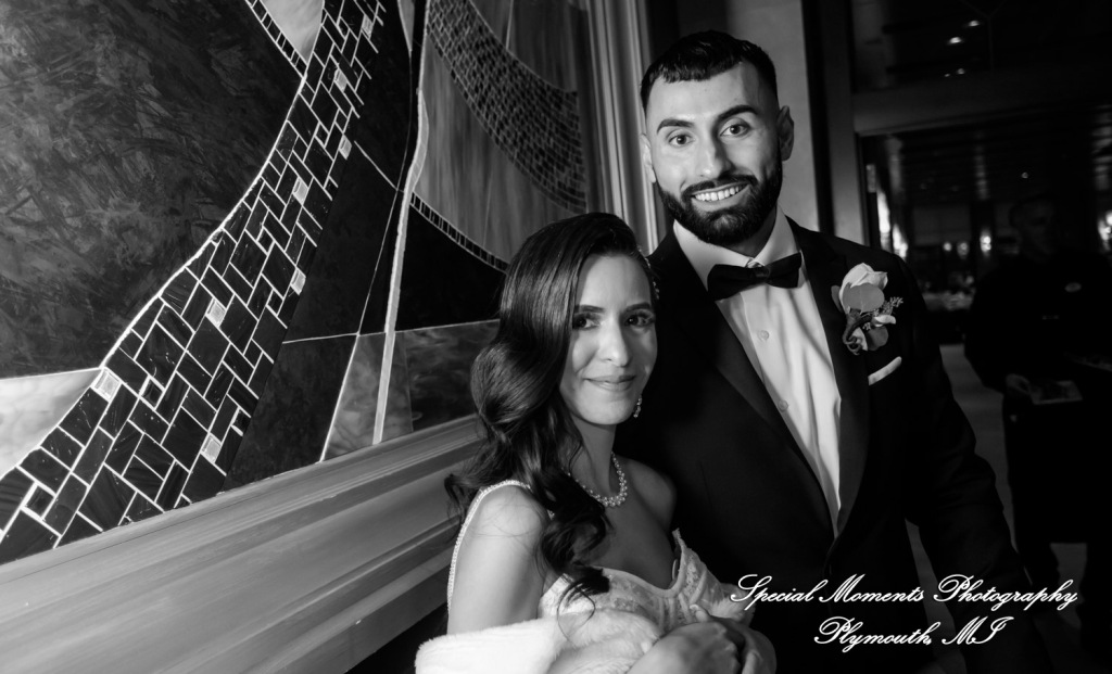 Rosanna & Layoun at Eddie Merlot Bloomfield Hills MI wedding photograph