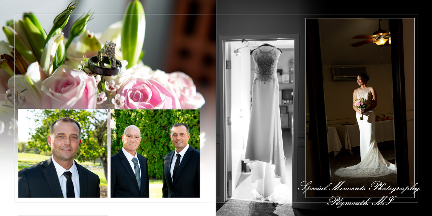 Jonathan & Holly at Stonebridge Golf Course Ann Arbor MI wedding album photography