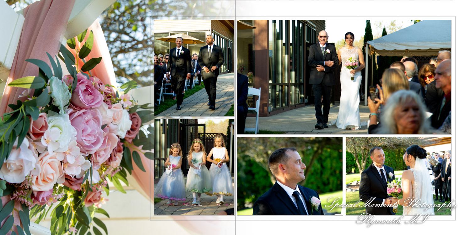 Jonathan & Holly at Stonebridge Golf Course Ann Arbor MI wedding album photography