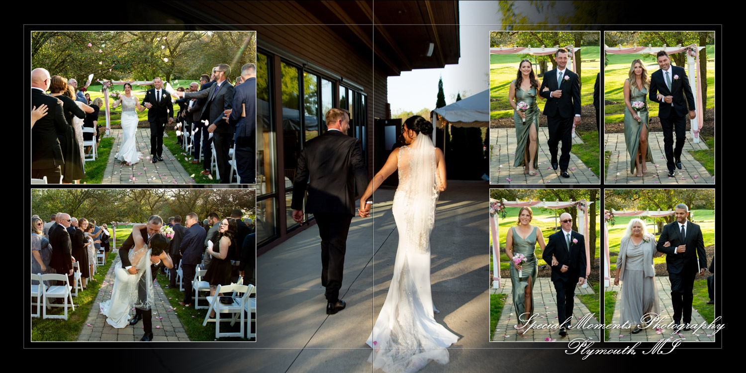 Jonathan & Holly at Stonebridge Golf Course Ann Arbor MI wedding album photography