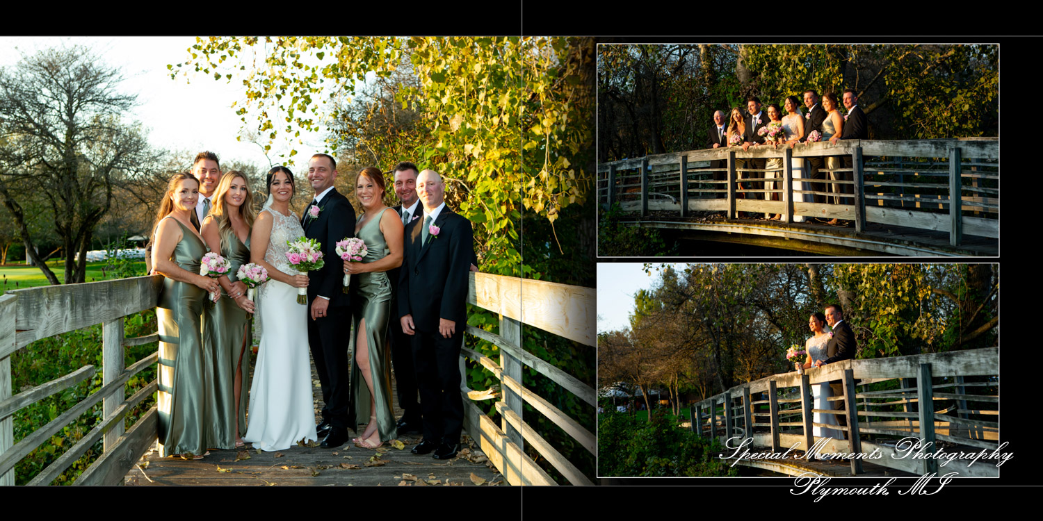 Jonathan & Holly at Stonebridge Golf Course Ann Arbor MI wedding album photography