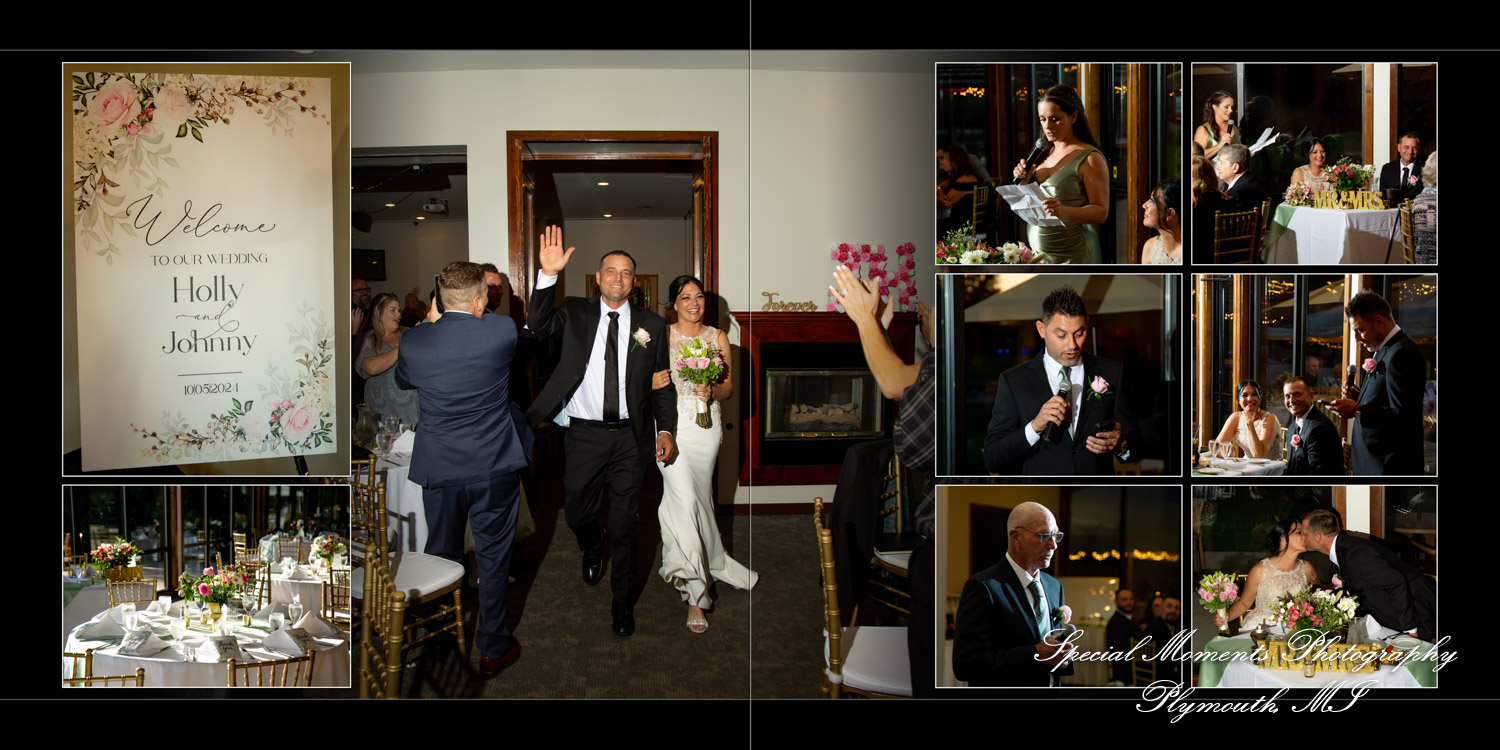Jonathan & Holly at Stonebridge Golf Course Ann Arbor MI wedding album photography