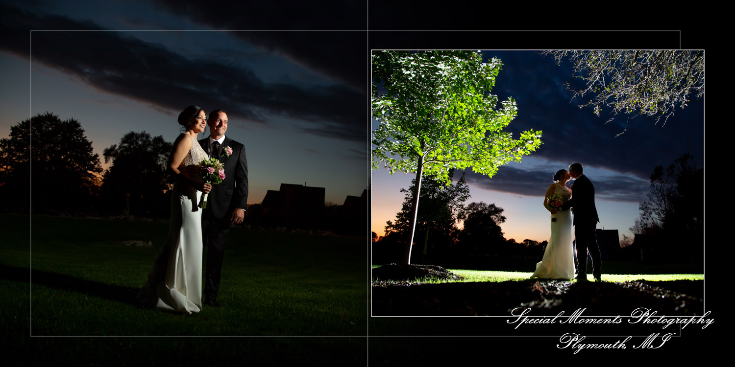 Jonathan & Holly at Stonebridge Golf Course Ann Arbor MI wedding album photography