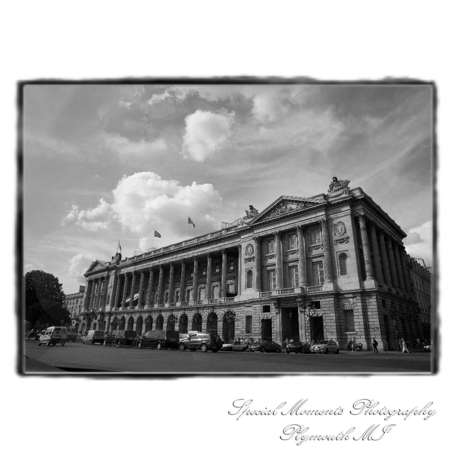 Fine Art Vintage Design - Mr. & Mrs. Bachman in the Streets of Paris France wedding album photography