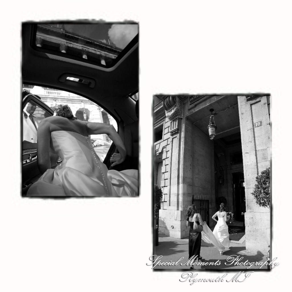 Fine Art Vintage Design - Mr. & Mrs. Bachman in the Streets of Paris France wedding album photography
