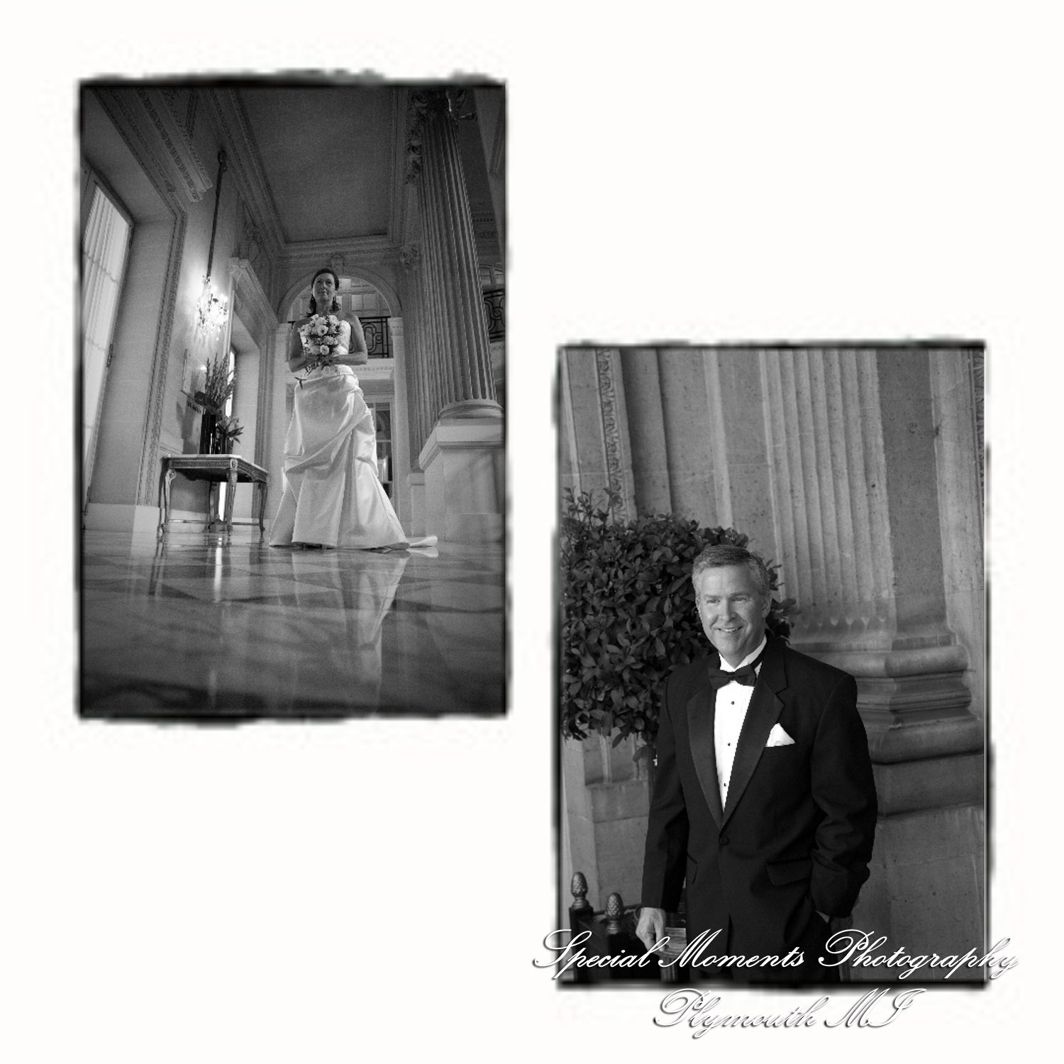 Fine Art Vintage Design - Mr. & Mrs. Bachman in the Streets of Paris France wedding album photography