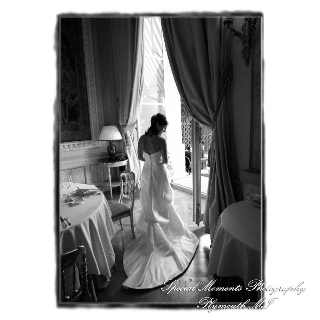 Fine Art Vintage Design - Mr. & Mrs. Bachman in the Streets of Paris France wedding album photography