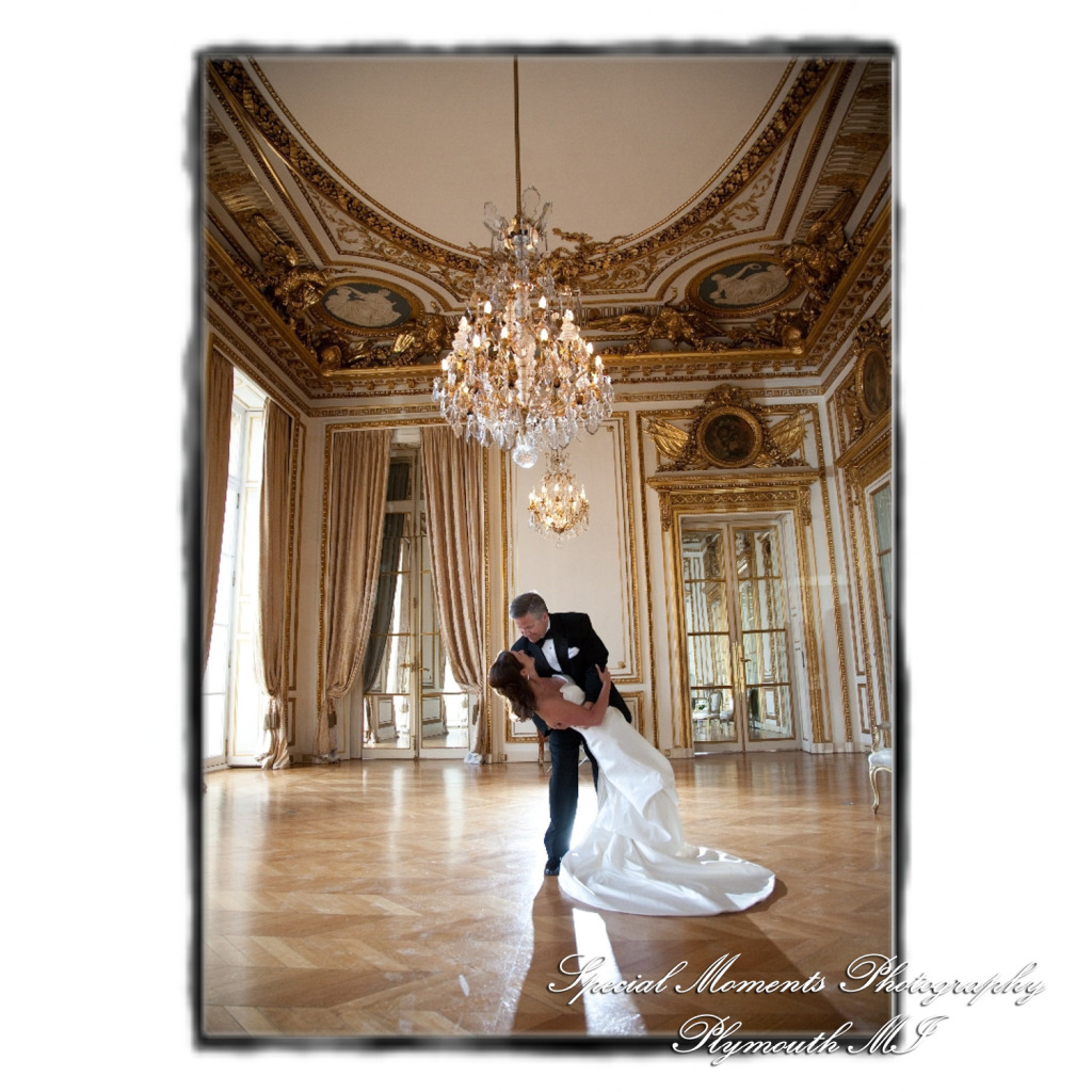 Fine Art Vintage Design - Mr. & Mrs. Bachman in the Streets of Paris France wedding album photography