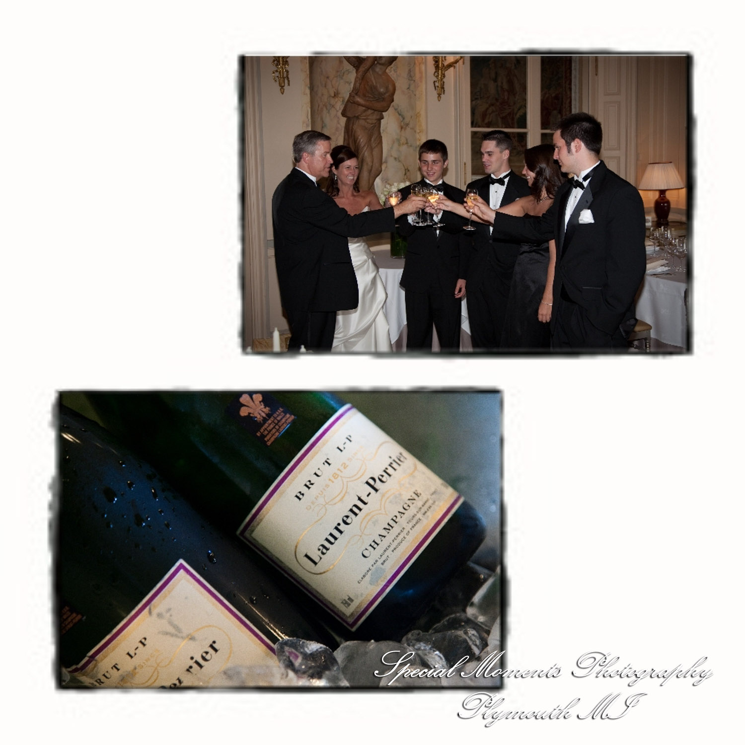 Fine Art Vintage Design - Mr. & Mrs. Bachman in the Streets of Paris France wedding album photography