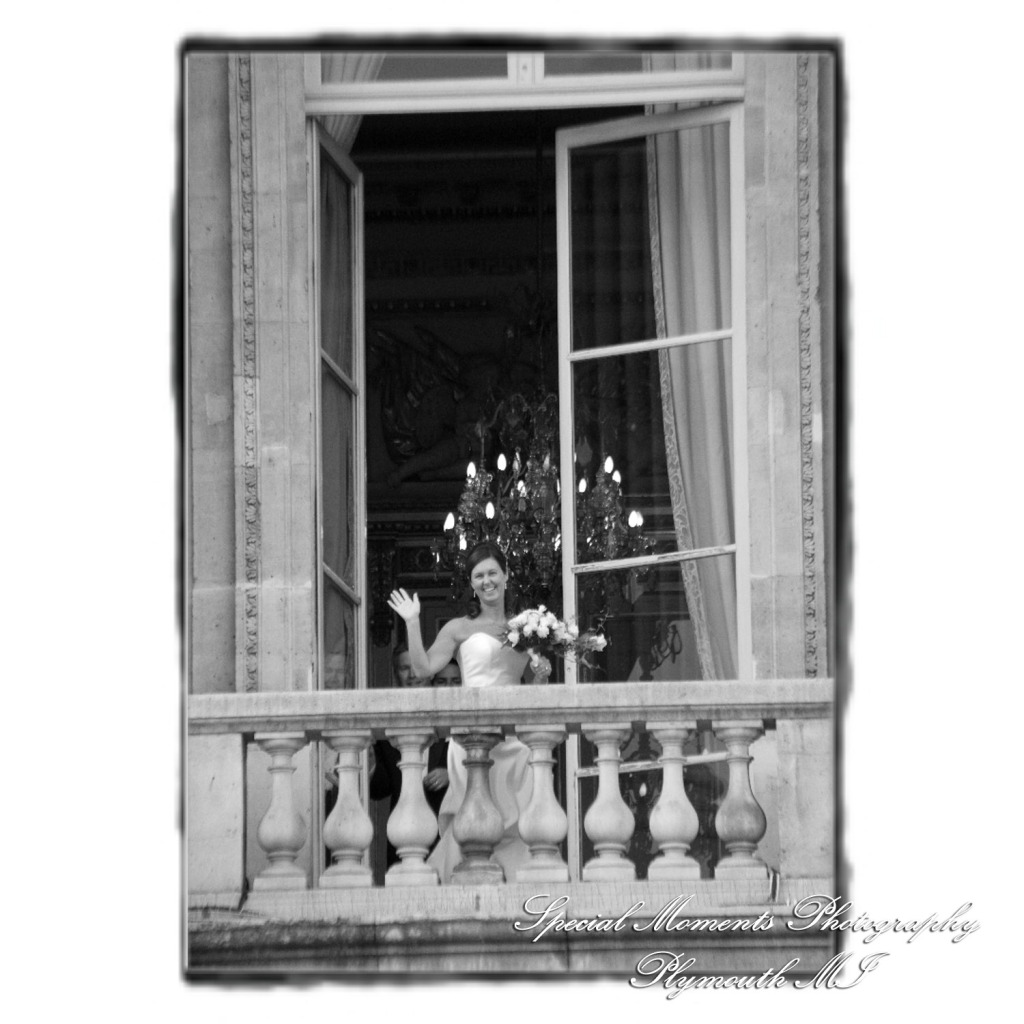 Fine Art Vintage Design - Mr. & Mrs. Bachman in the Streets of Paris France wedding album photography