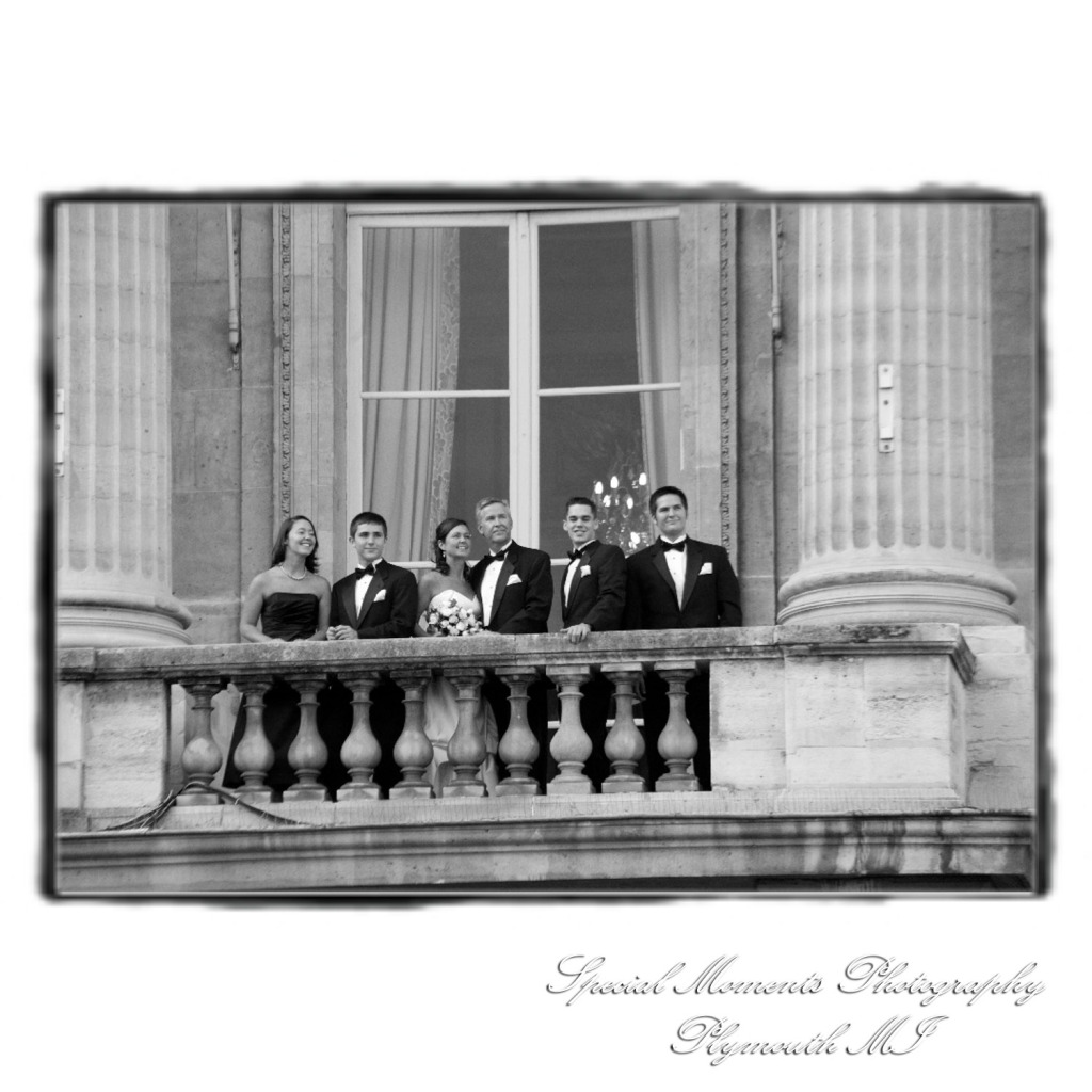 Fine Art Vintage Design - Mr. & Mrs. Bachman in the Streets of Paris France wedding album photography