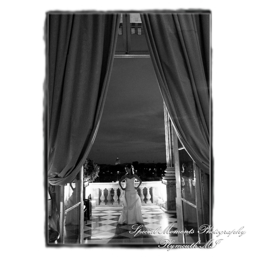 Fine Art Vintage Design - Mr. & Mrs. Bachman in the Streets of Paris France wedding album photography