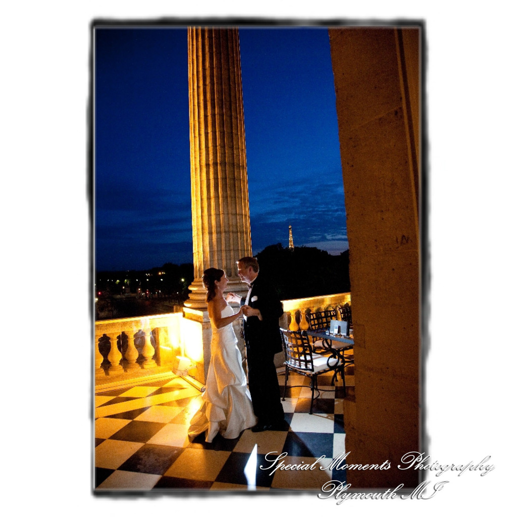Fine Art Vintage Design - Mr. & Mrs. Bachman in the Streets of Paris France wedding album photography