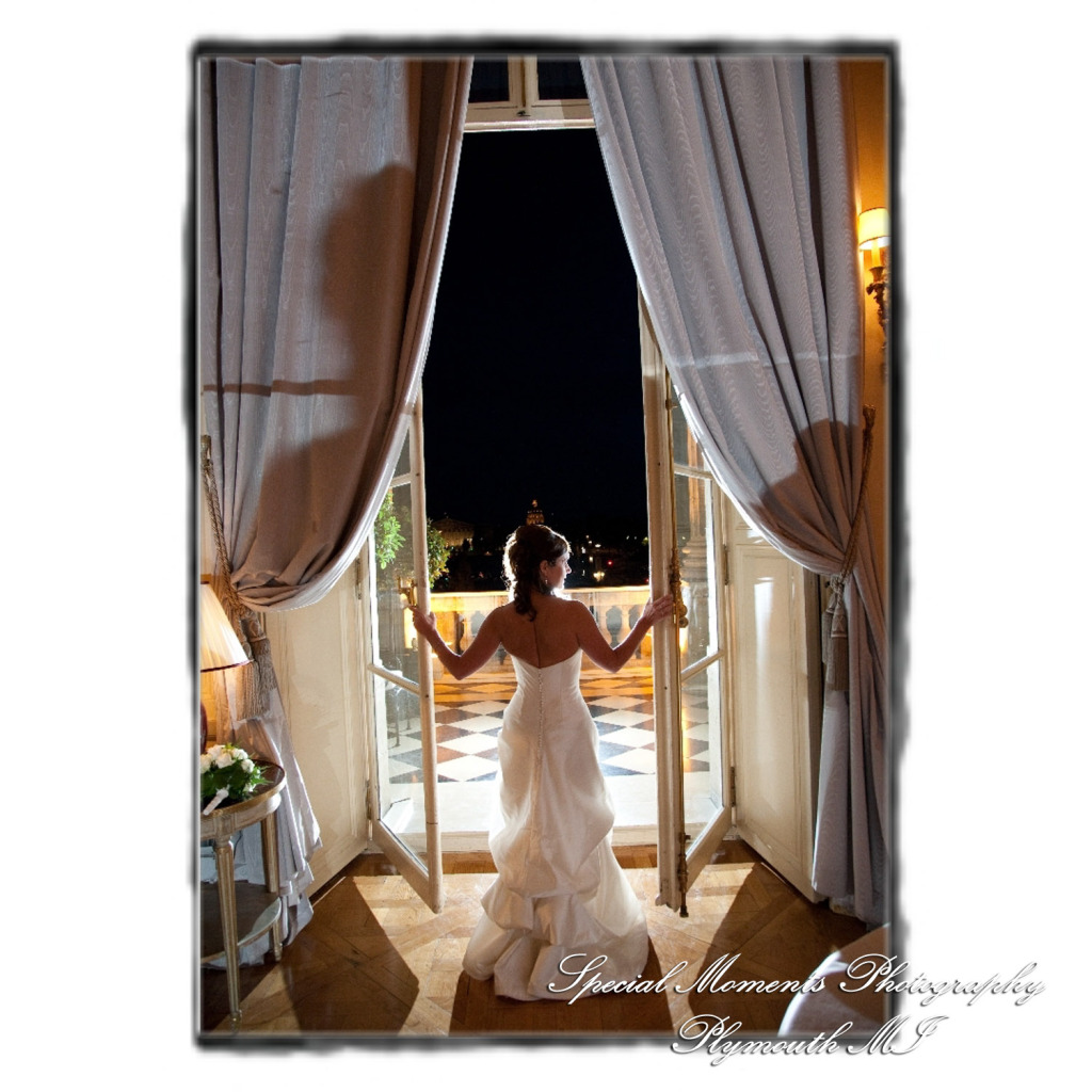 Fine Art Vintage Design - Mr. & Mrs. Bachman in the Streets of Paris France wedding album photography