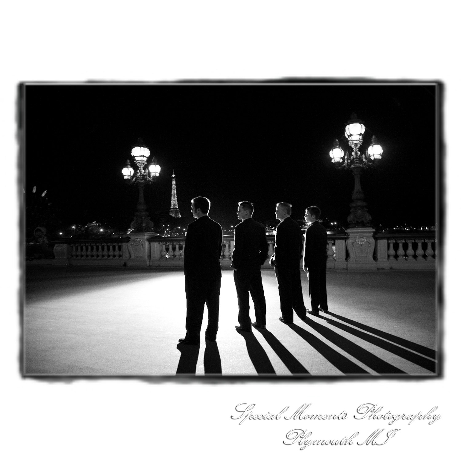 Fine Art Vintage Design - Mr. & Mrs. Bachman in the Streets of Paris France wedding album photography