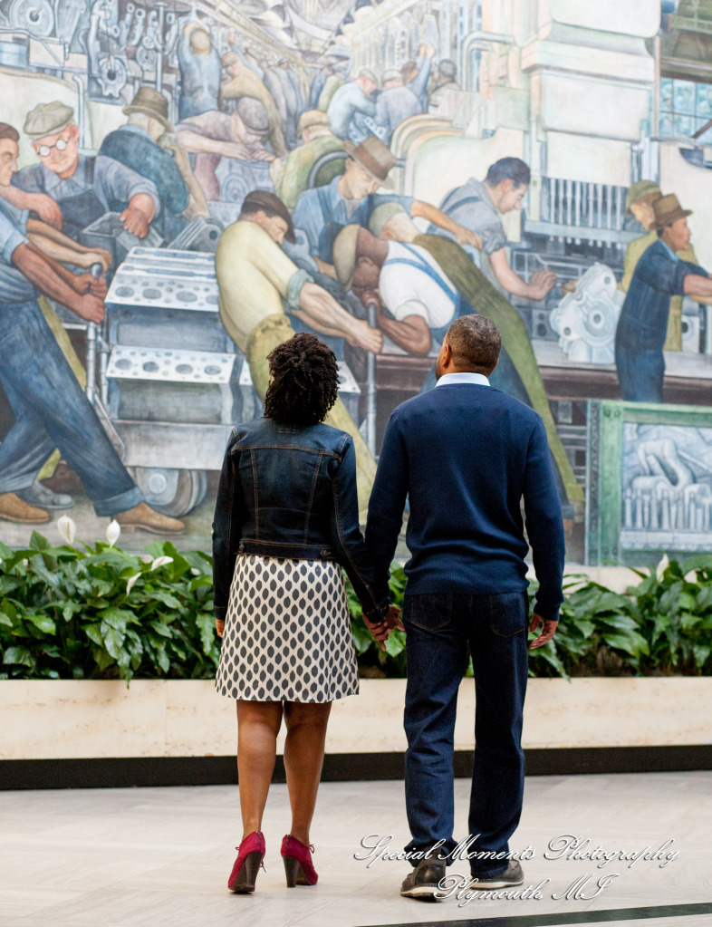 Rachel & Robert at DIA Detroit MI engagement photography