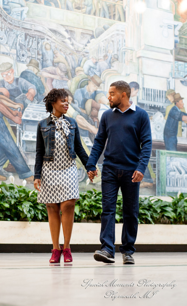 Rachel & Robert at DIA Detroit MI engagement photography