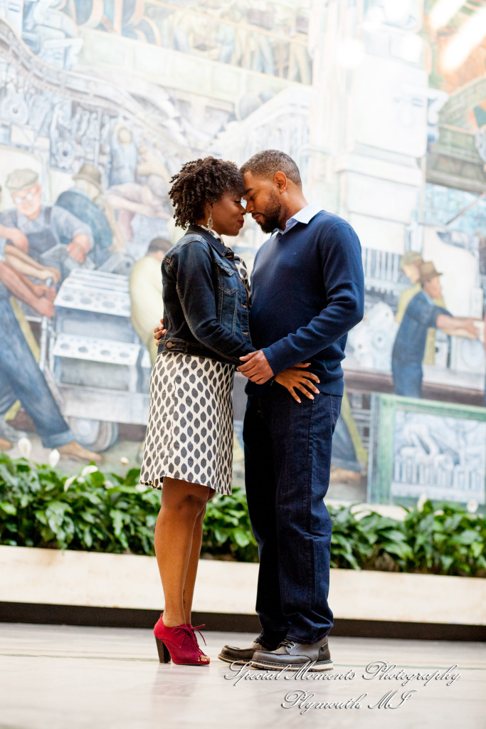 Rachel & Robert at DIA Detroit MI engagement photography