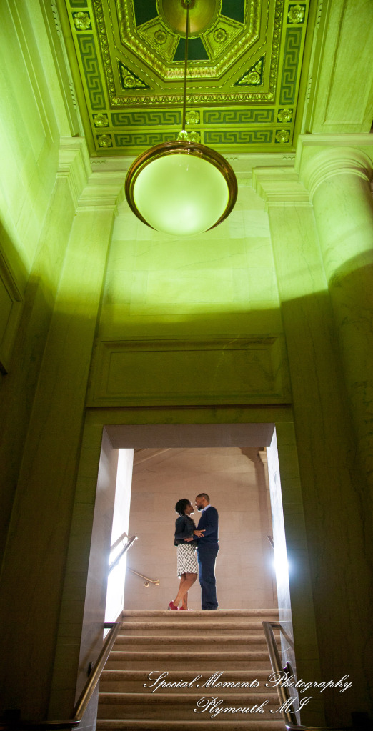 Rachel & Robert at DIA Detroit MI engagement photography