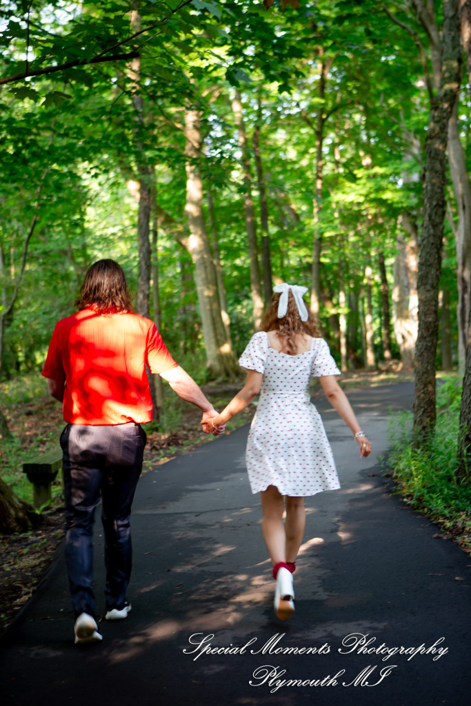 Kira & Seth at Heritage Park Farmington Hills MI engagement photograph