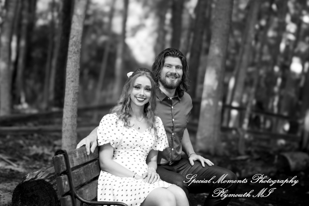 Kira & Seth at Heritage Park Farmington Hills MI engagement photograph
