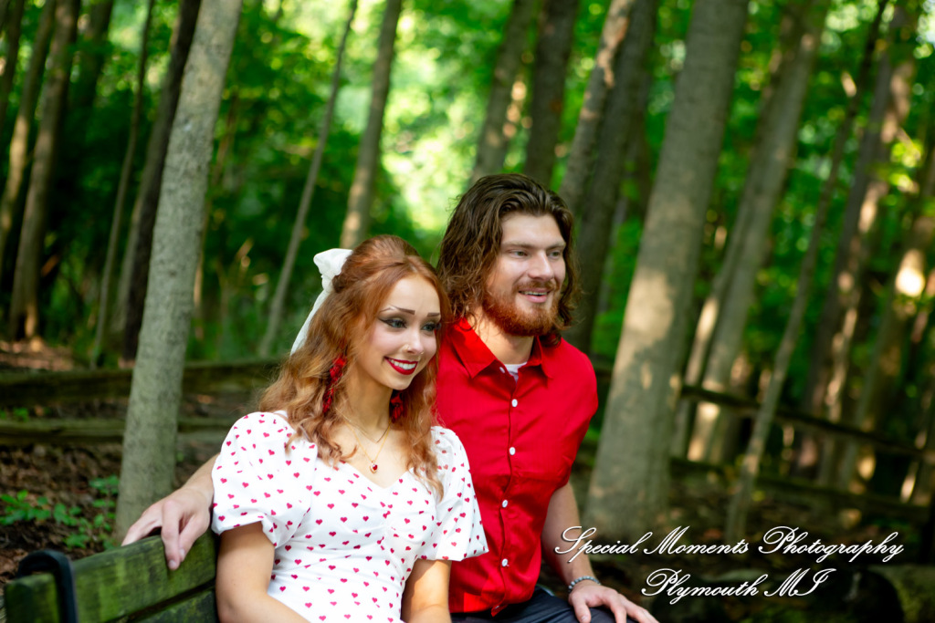 Kira & Seth at Heritage Park Farmington Hills MI engagement photograph