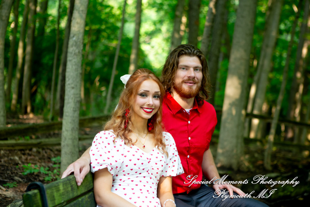 Kira & Seth at Heritage Park Farmington Hills MI engagement photograph
