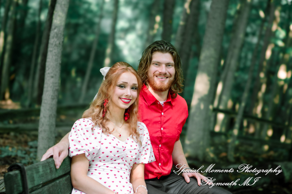 Kira & Seth at Heritage Park Farmington Hills MI engagement photograph