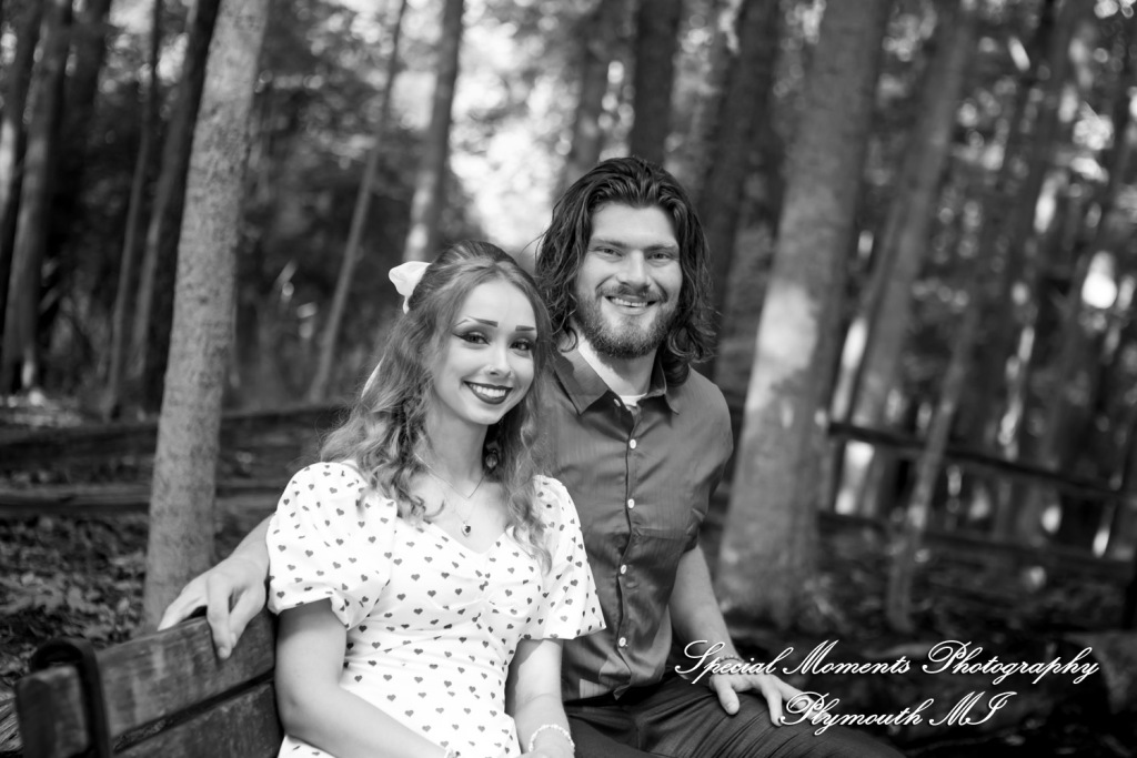 Kira & Seth at Heritage Park Farmington Hills MI engagement photograph