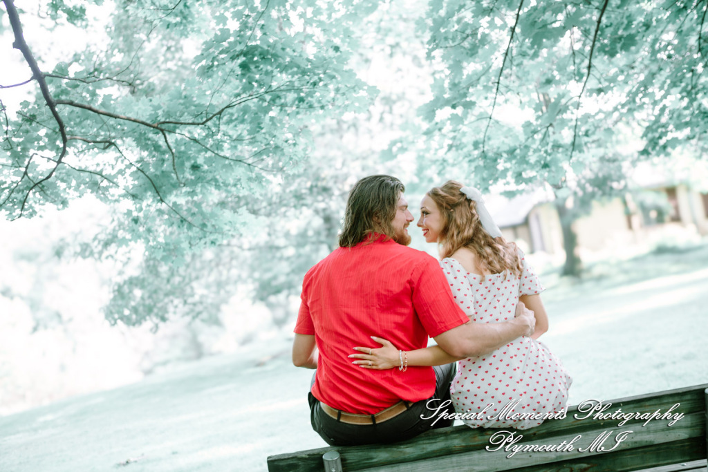 Kira & Seth at Heritage Park Farmington Hills MI engagement photograph