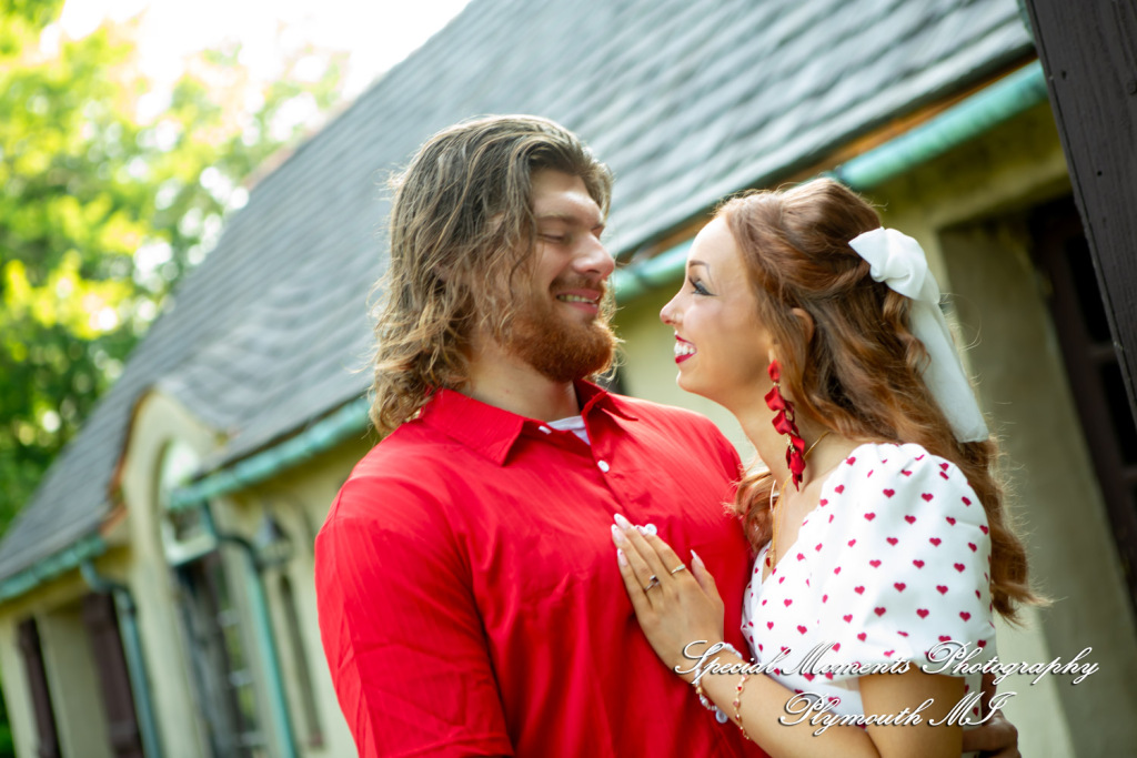 Kira & Seth at Heritage Park Farmington Hills MI engagement photograph