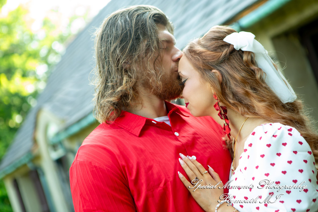 Kira & Seth at Heritage Park Farmington Hills MI engagement photograph